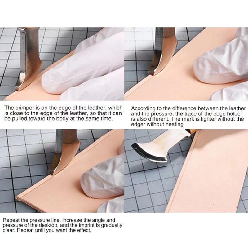 Red Wooden Handle Leather Edge - Groover Stitching Tool recension och pris